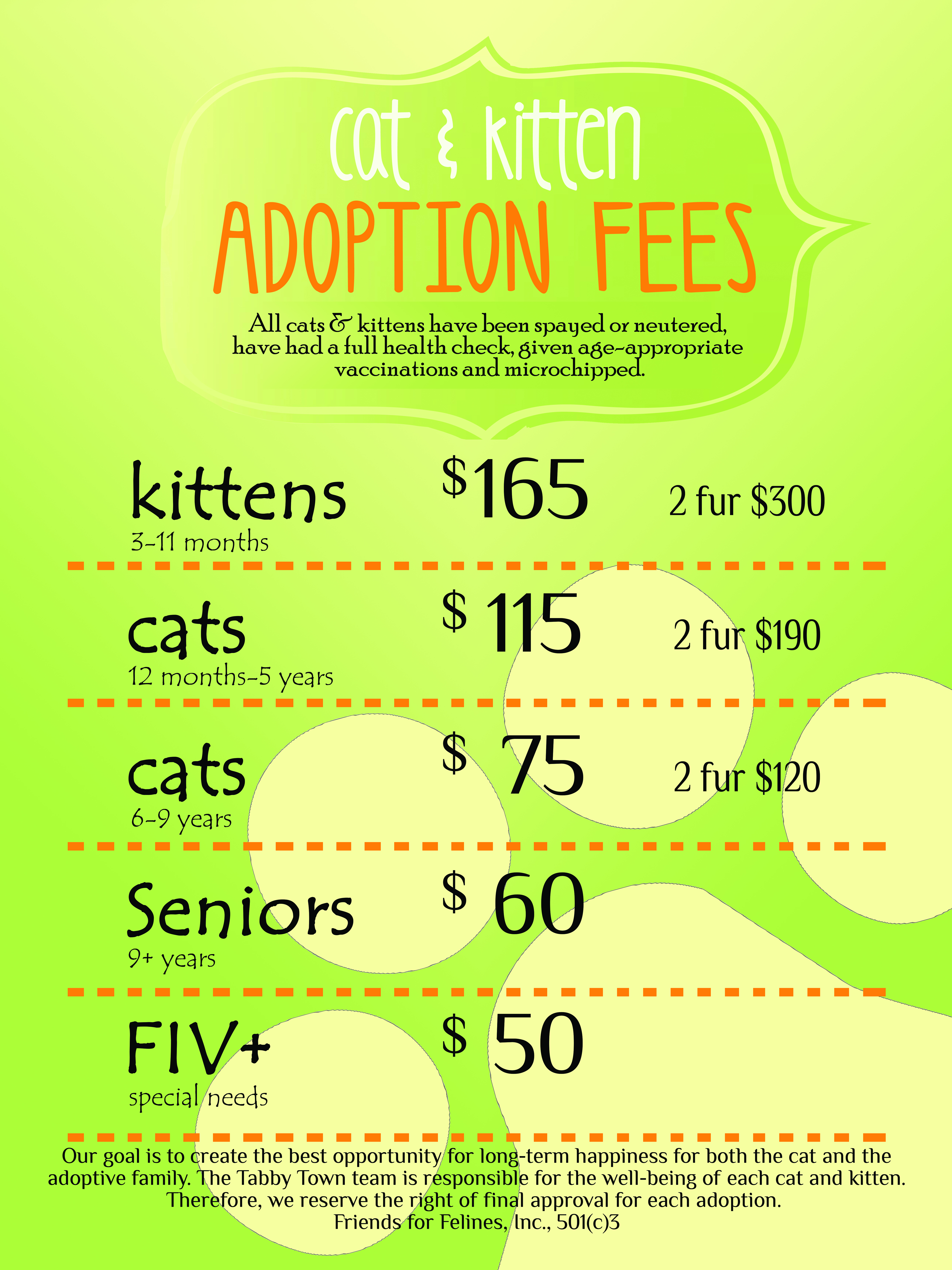 adoptions fees